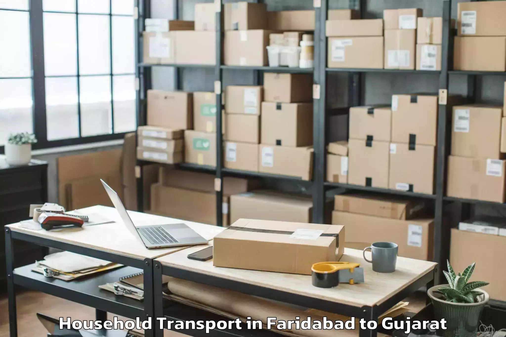 Hassle-Free Faridabad to Dhuvaran Household Transport